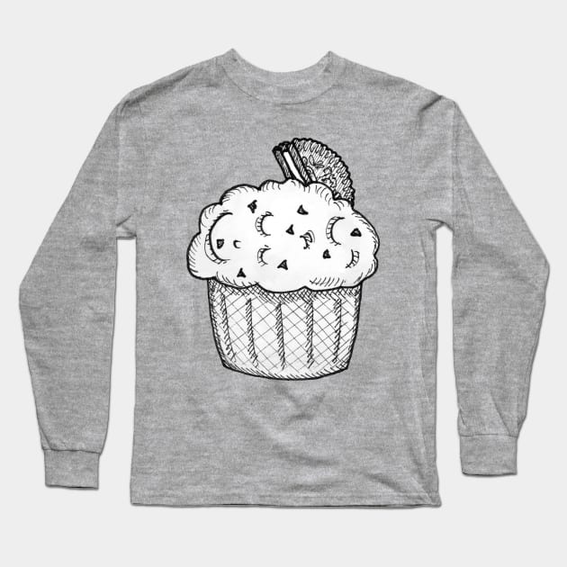 Cupcake Long Sleeve T-Shirt by wendycrayon